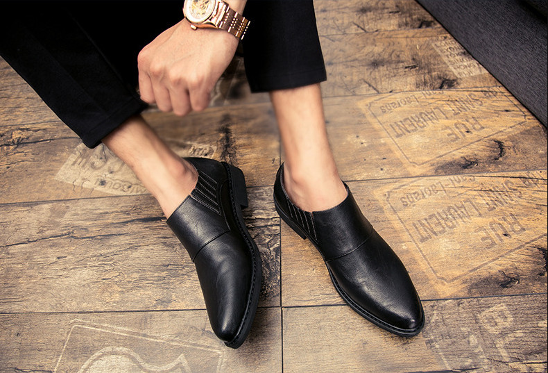 Giày tây nam không dây Loafer thiết kế ấn tượng