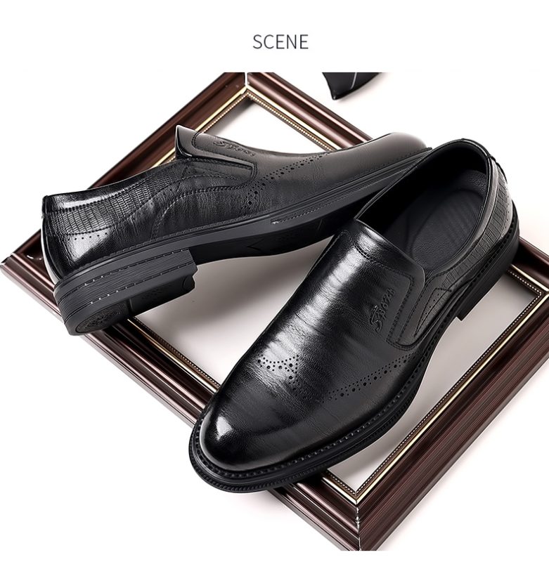 Giày Tây Lười Không Dây Loafer Classic Brogue