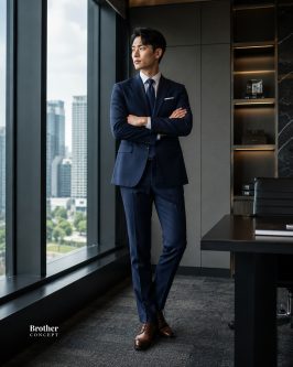 Phối vest với giày tây nam