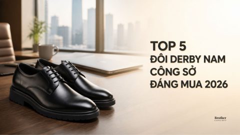 Top 5 giày Derby nam công sở đáng mua 2026 tại BrotherConcept
