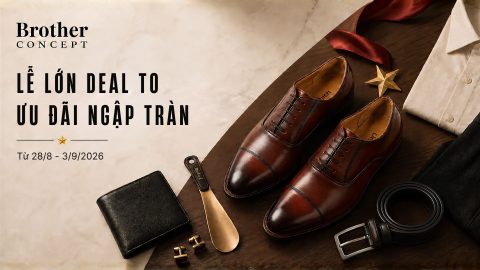 Ưu đãi giày nam lễ 2/9 tại BrotherConcept với giày da nam, phụ kiện và chương trình Payback đến 50%