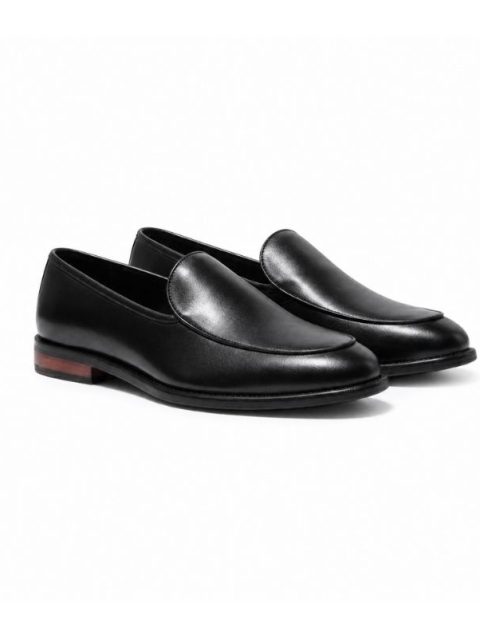 Giày loafer nam da bò thật Loafer Basic màu đen đế phíp gỗ 2,5cm