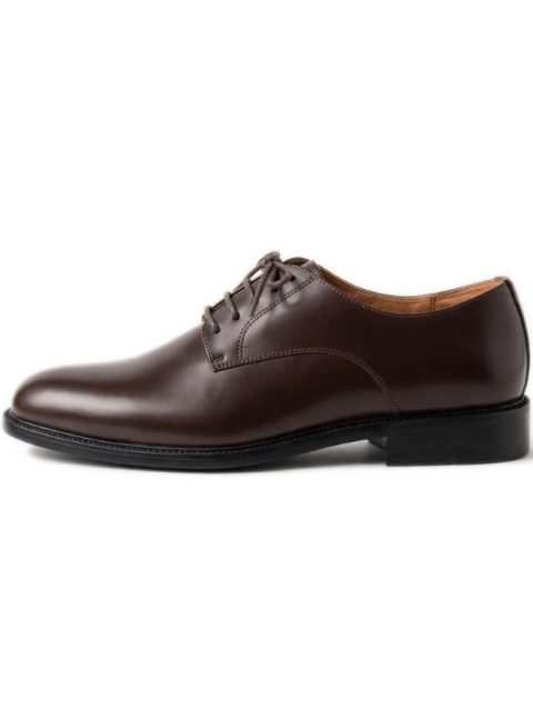 Giày Derby Brother 10Y nam da bò màu nâu, đế gỗ
